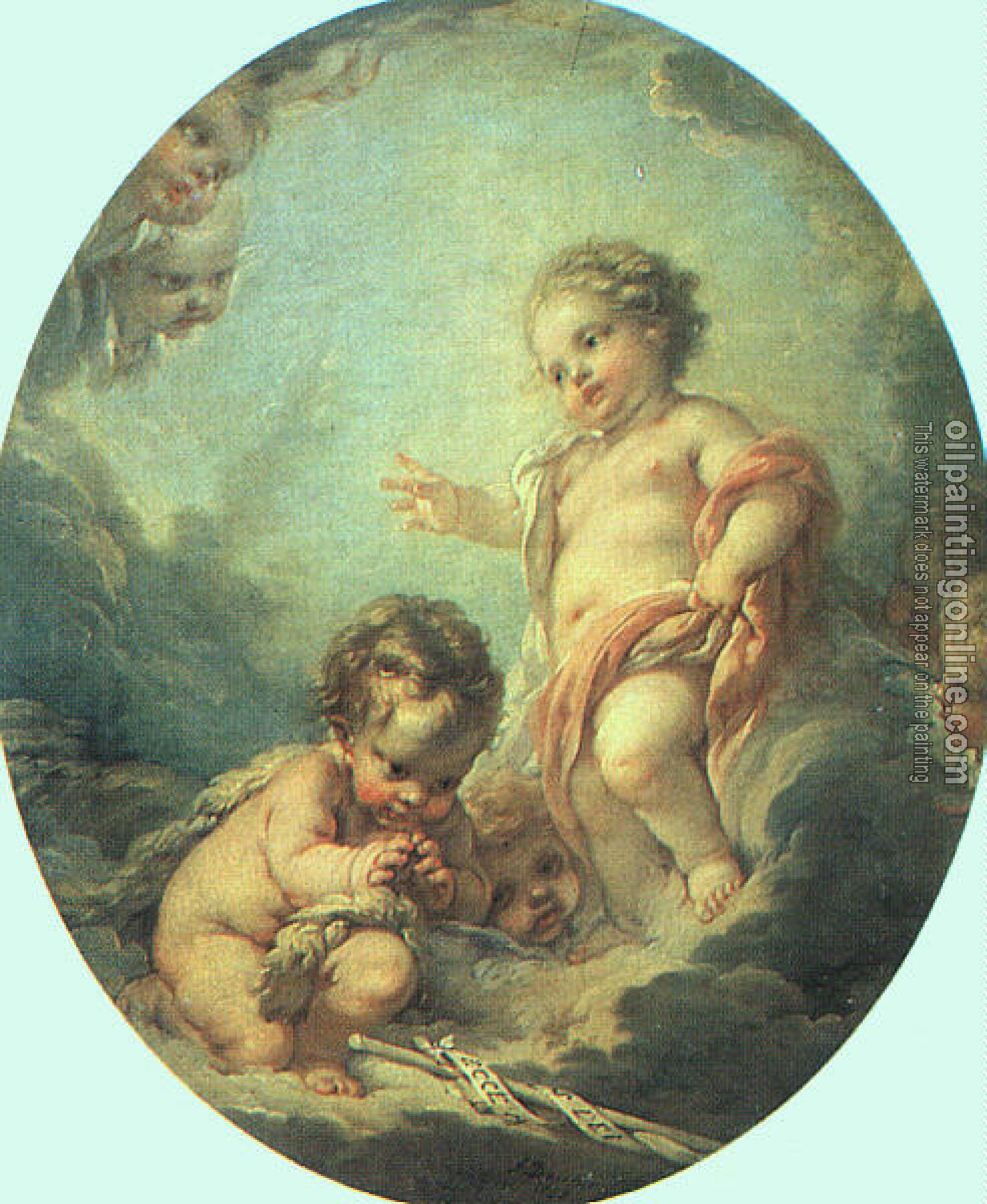 Boucher, Francois - Christ and John the Baptist as Children